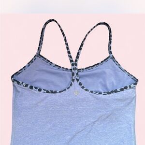 lululemon athletica Lavender Tank with Black Leopard Trim